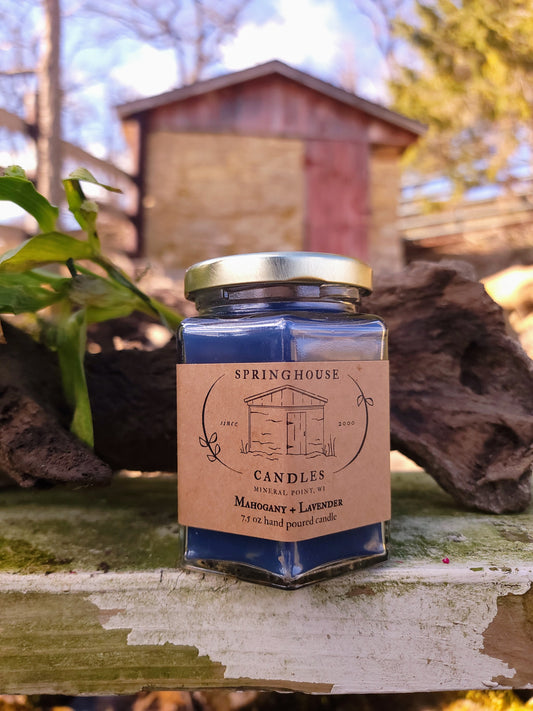 Mahogany + Lavender  7.5 oz Hand Poured Candle