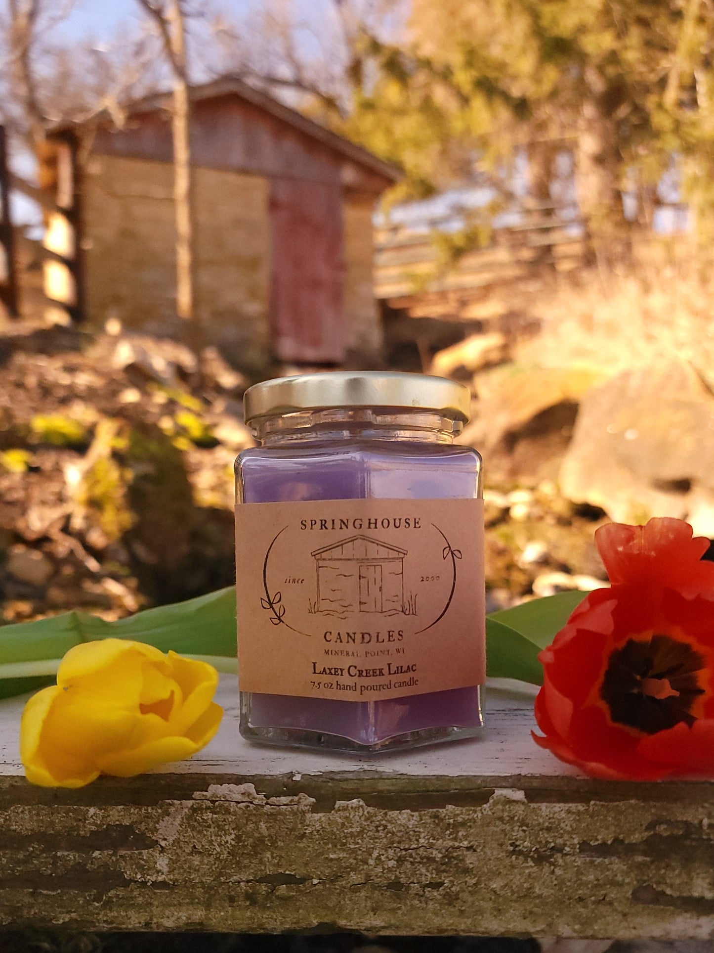 Laxey Creek Lilac 7.5 oz Hand Poured Candle