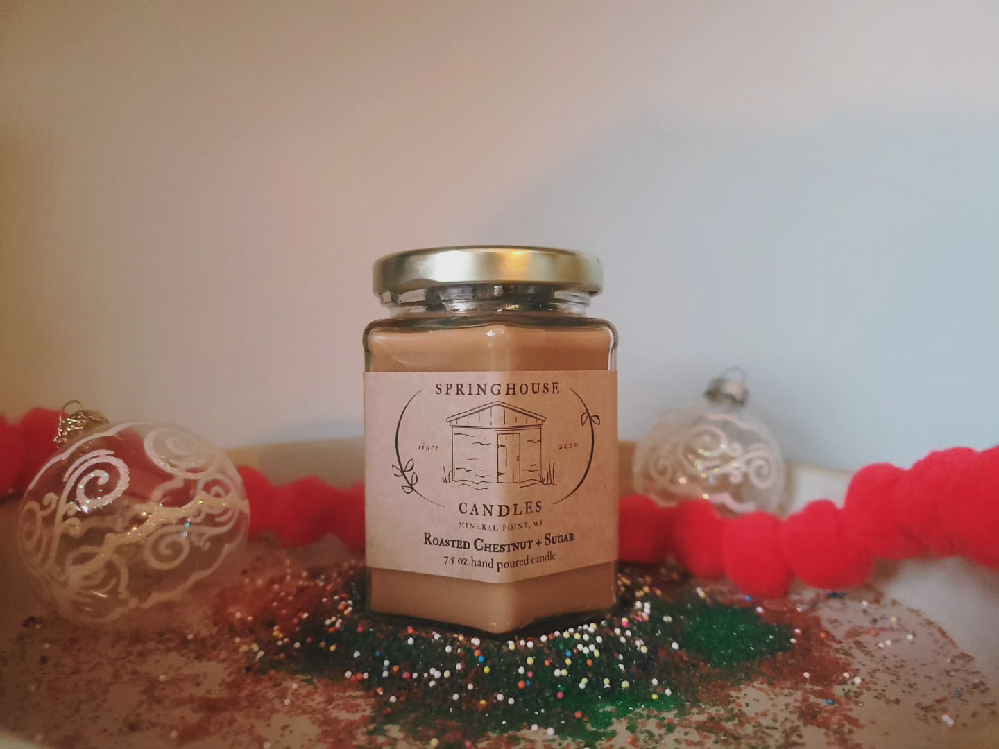 Roasted Chestnut + Sugar 7.5 oz Hand Poured Candle
