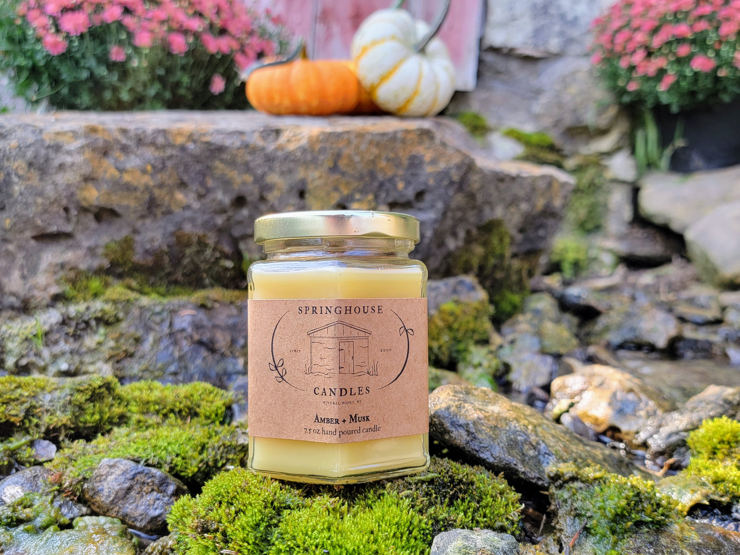Amber + Musk 7.5 oz Hand Poured Candle