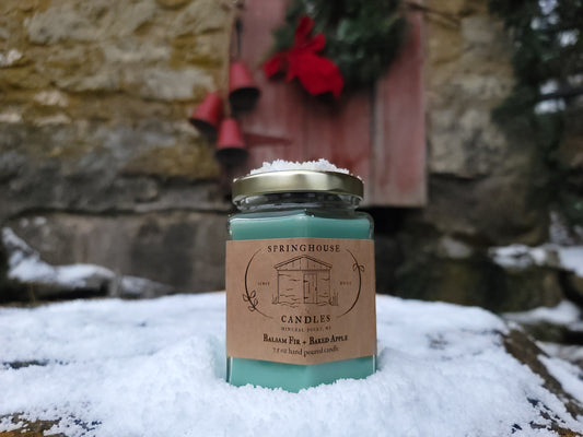 Balsam Fir + Baked Apple 7.5 oz Hand Poured Candle